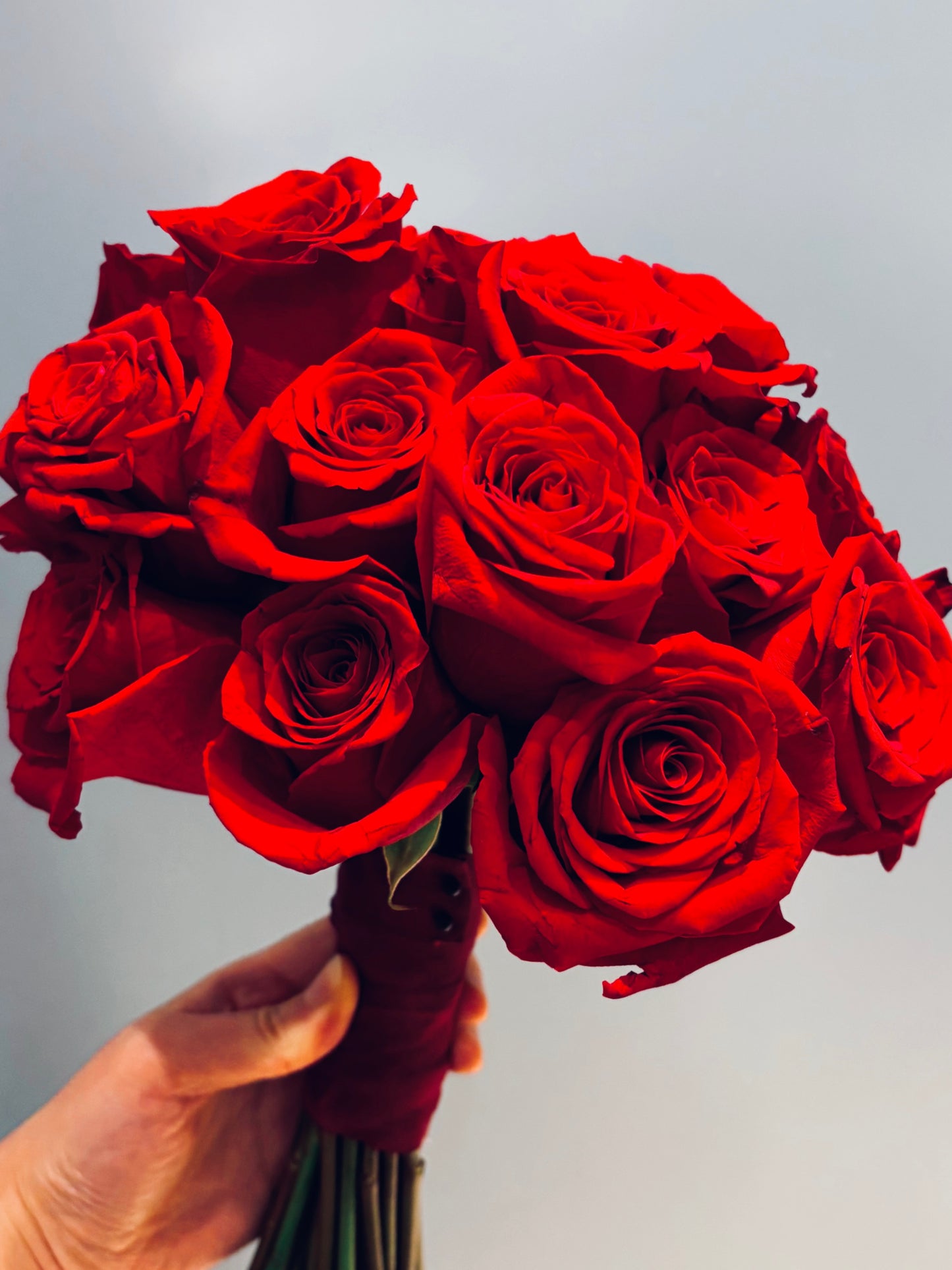 Red Roses Wedding Bouquet