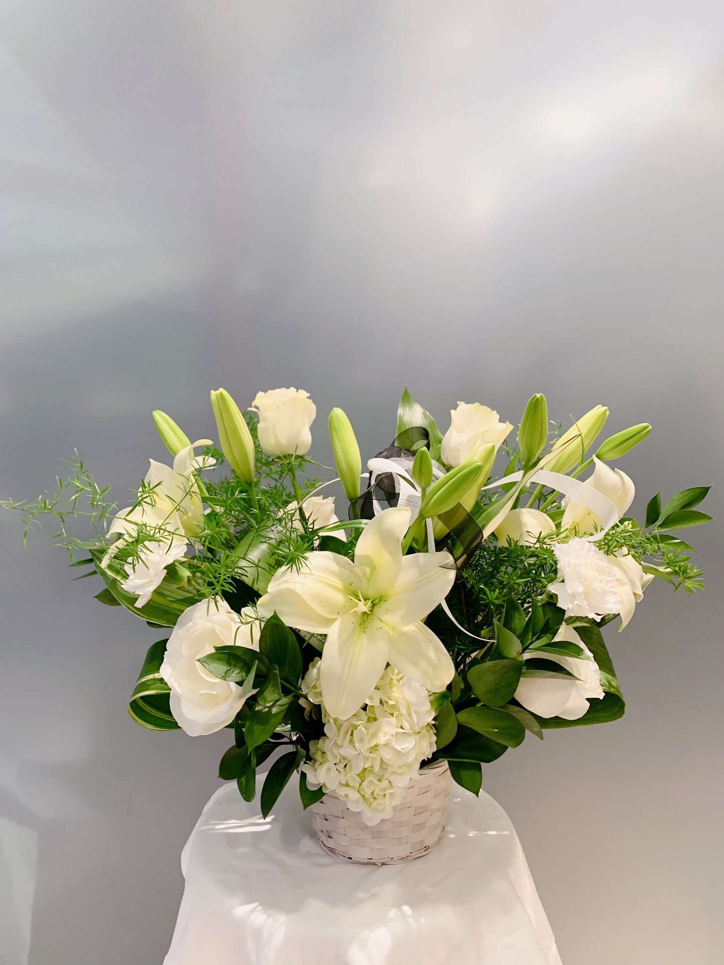 With Lilies