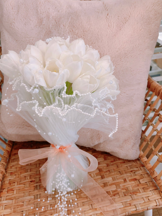 Beautiful Tulip Wedding Bouquet