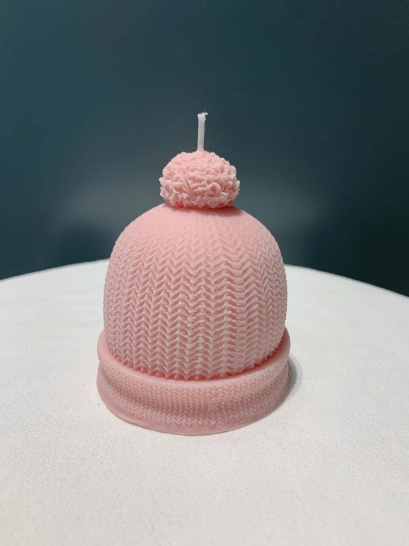 Cute Warm Winter Hat Candle