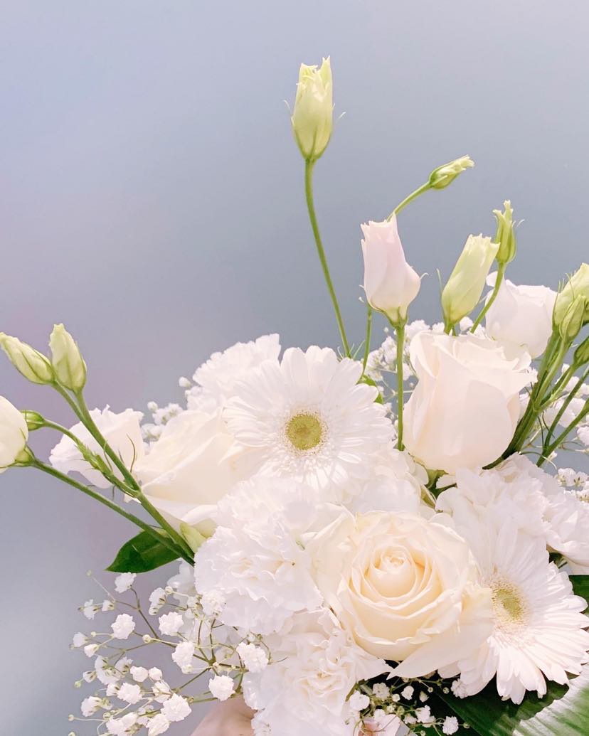 White & Green Wedding Bouquet