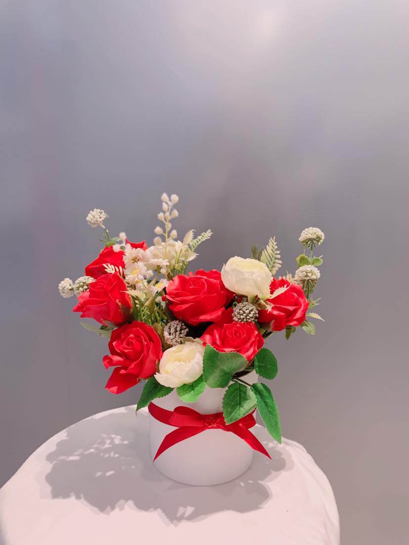 Red Rose Artificial Flower Arrangement