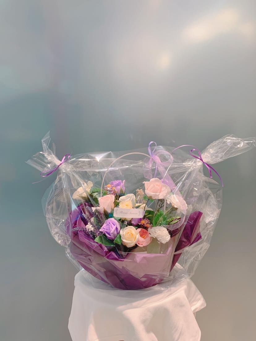 Purple Artificial Flower Arrangement