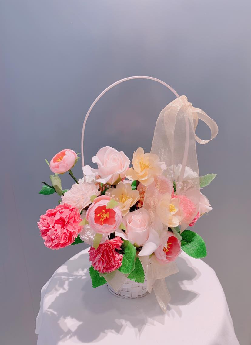 Pink Artificial Flower Arrangement