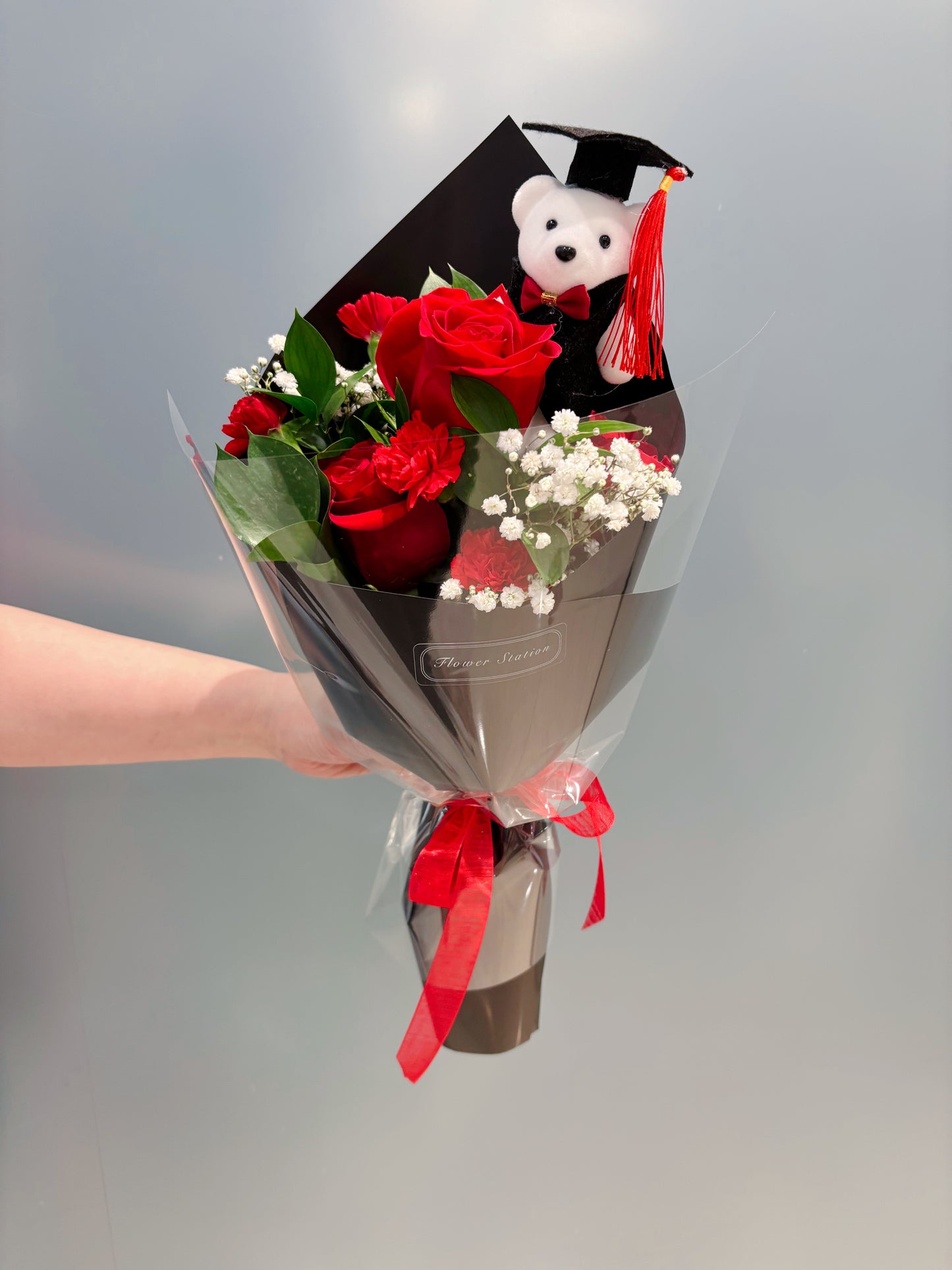 Red & Black Graduation Bouquet