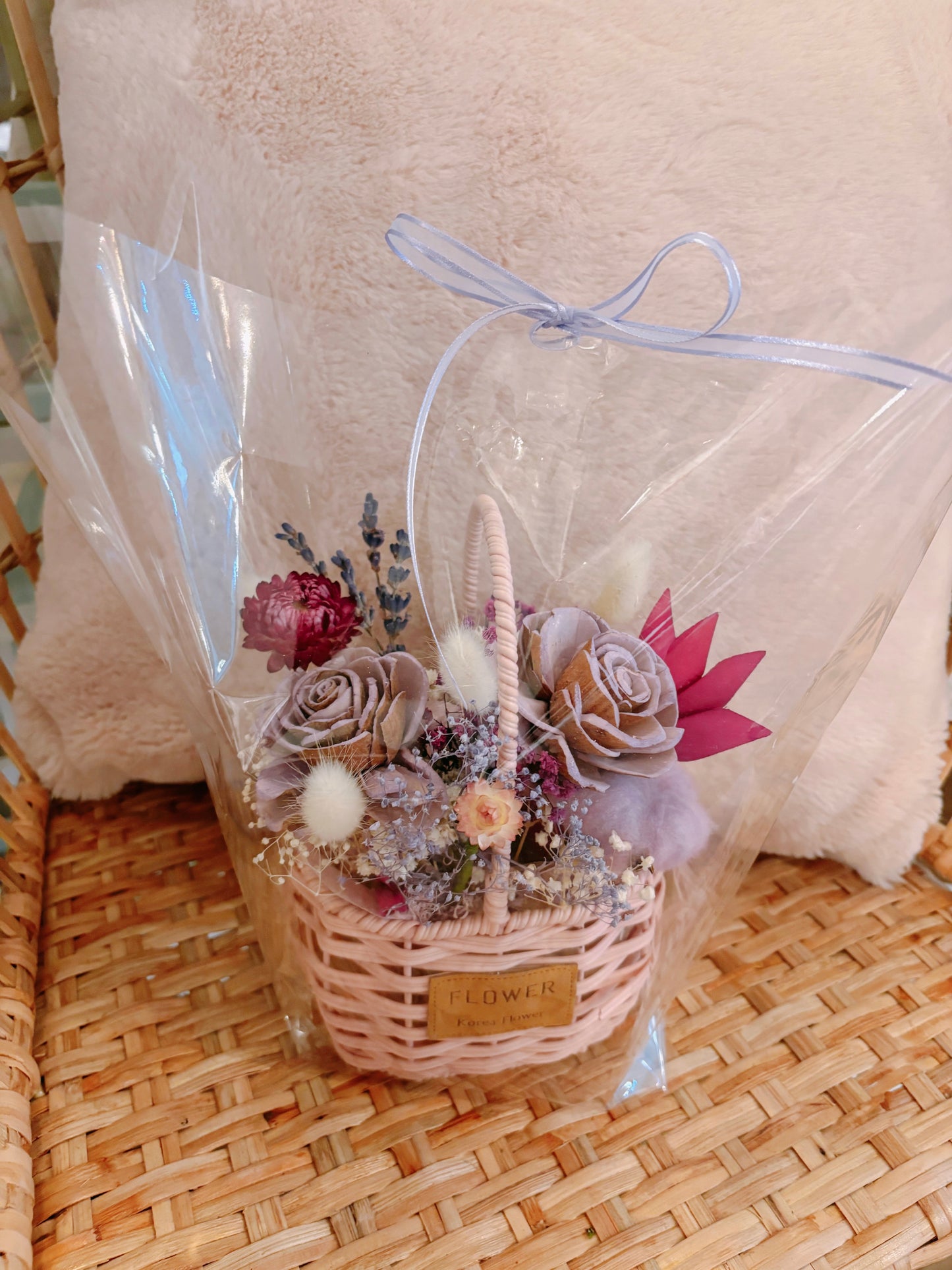 Purple wooden rose