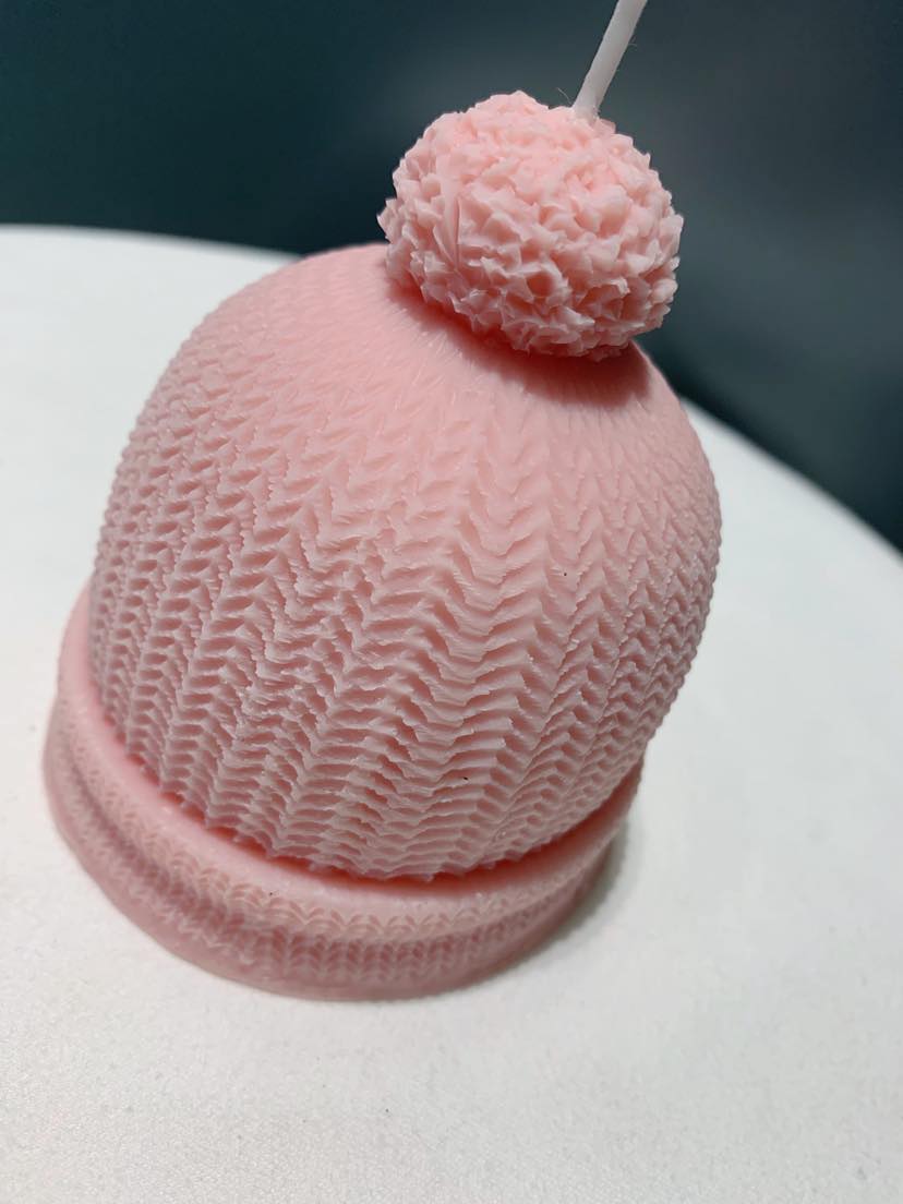 Cute Warm Winter Hat Candle