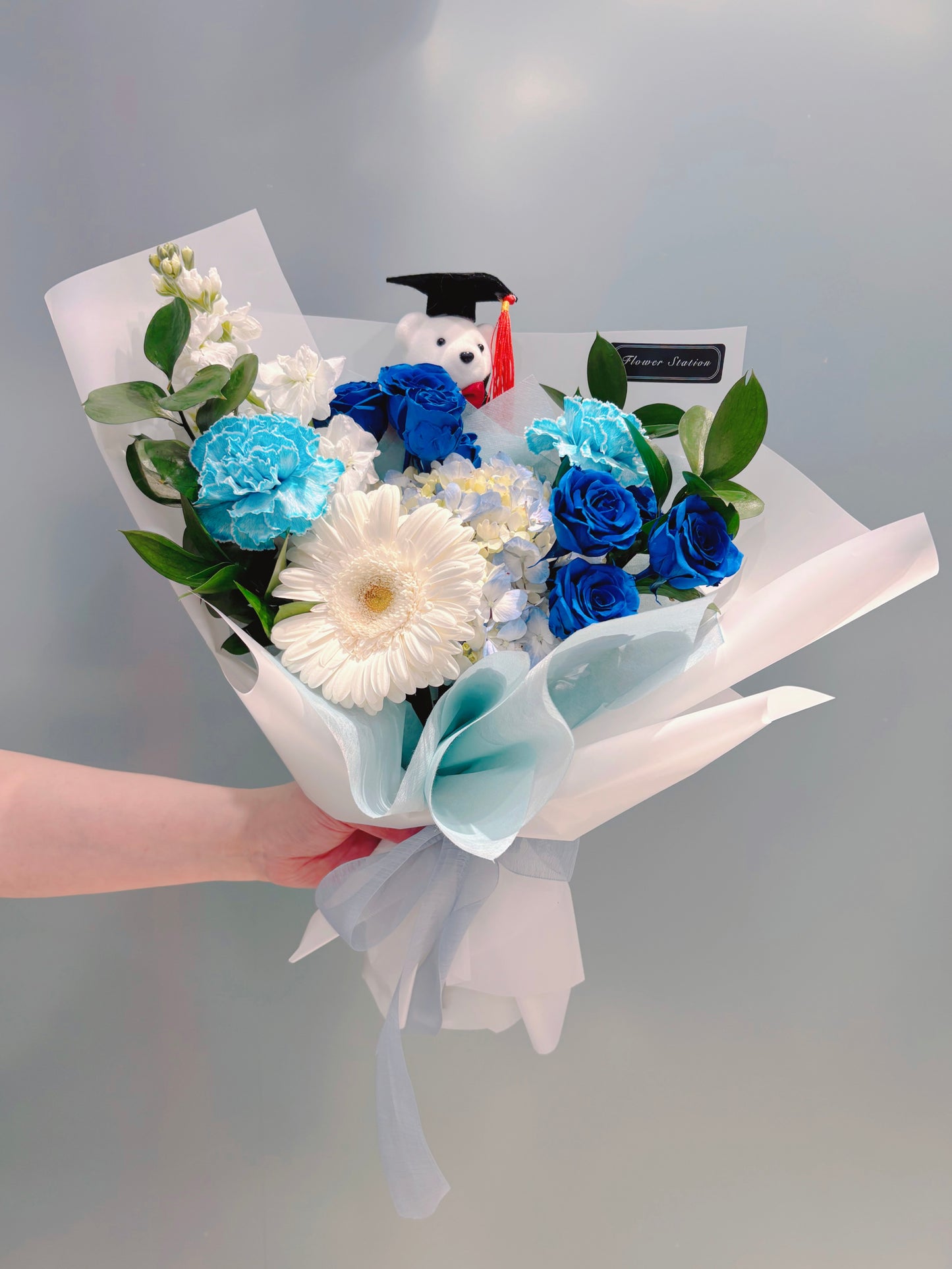 Blue Graduation Bouquet