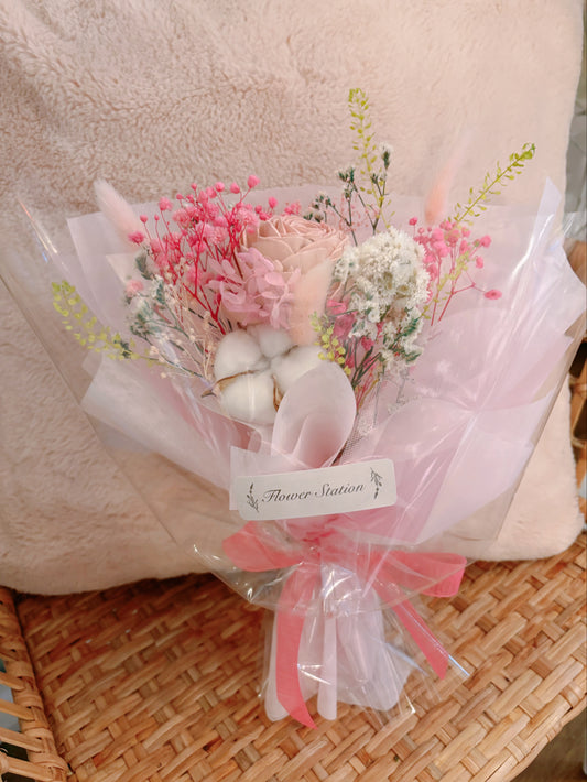 Pink wooden rose