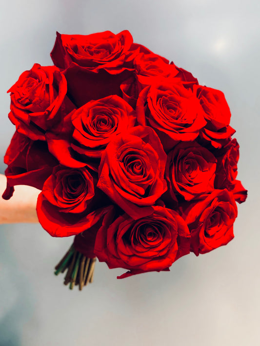 Red Roses Wedding Bouquet