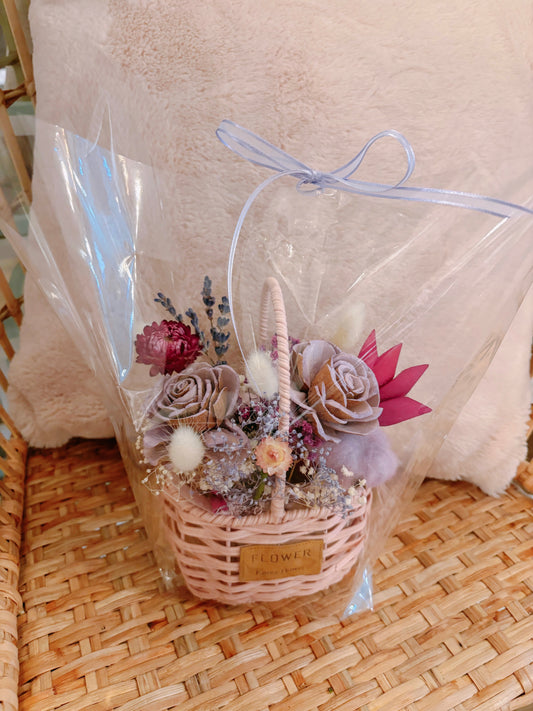 Purple wooden rose